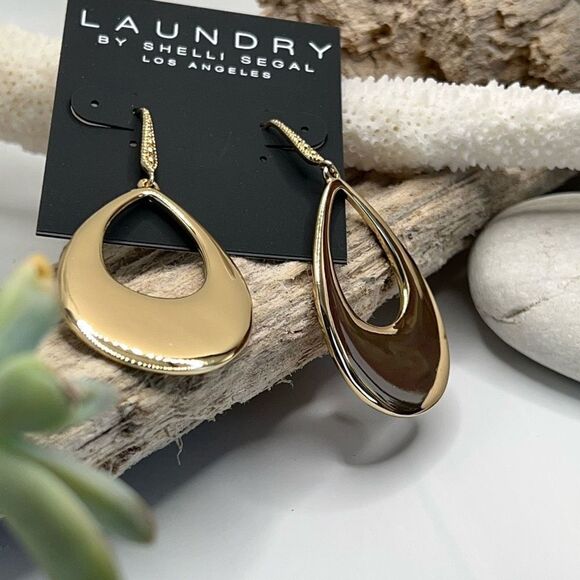 Silver Tear Drop Dangle  Earrings Laundry by Shelli Segal $16ea / 3 for $25 - Picture 5 of 10